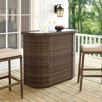 Crosley Furniture Bradenton Outdoor Wicker Bar - 50.88 