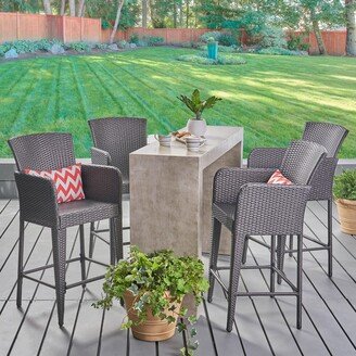 Anaya Outdoor Wicker Barstool