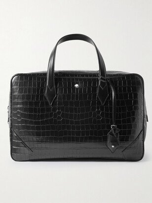 Meisterstück Croc-Effect Leather Duffle Bag