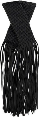 Fringe Crisscross Clutch Bag