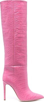 Crocodile-Effect 115mm Knee Boots