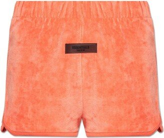 Logo Patch Velour Shorts-AB