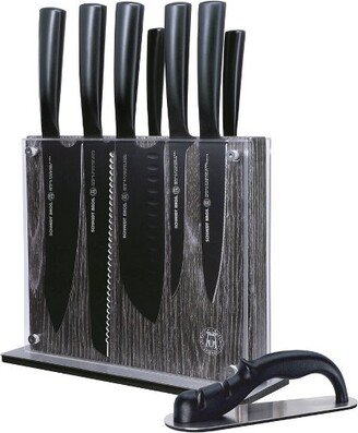 Schmidt Bros Cutlery Schmidt Brothers Cutlery 9pc Jet Black Series Knife Block Set