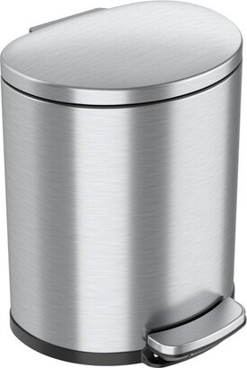Step Pedal Kitchen Trash Can with AbsorbX Odor Filter and Removable Inner Bucket 5 Gallon Semi-Round Stainless Steel