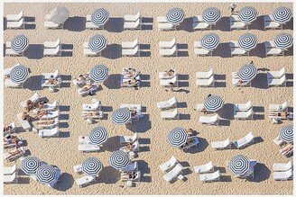 Gray Malin navy striped umbrellas, Miami