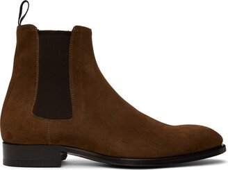 Brown Leather Chelsea Boots