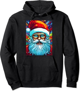 Niedlich Weihnachtsoutfit Christmas Design Witzig Funny Santa Pop Art Retro Vintage Christmas Motif Pullover Hoodie