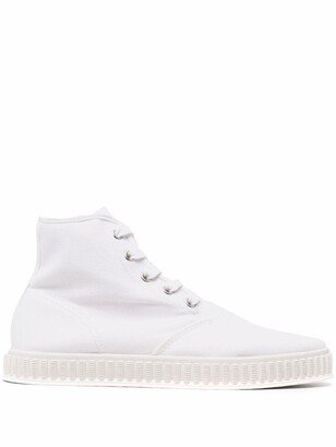 High-Top Cotton Sneakers