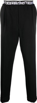 Logo-Waist Tapered Trousers