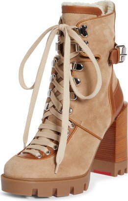 Macademia Genuine Shearling Lined Combat Boot