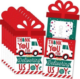 Big Dot of Happiness Christmas Delivery Drivers Appreciation - Thank You Mail Carriers Money and Gift Card Sleeves - Nifty Gifty Card Holders 8 Ct