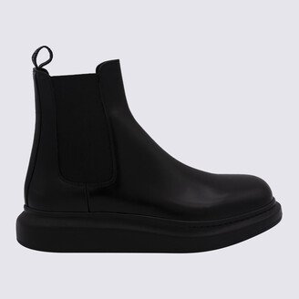 Black Leather Hybrid Chelsea Boots