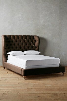 Linen Tufted Wingback Bed