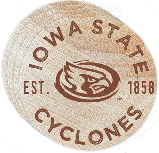 Iowa State Cyclones Wood Coaster Engraved 4-Pack