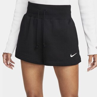 Women's Sportswear Phoenix Fleece High-Waisted Shorts in Black