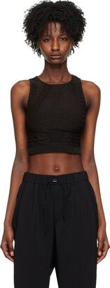 Brown Jacquard Sport Bra