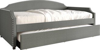 CraftPorch Minimalist Linen Upholstered Twin Daybed with Trundle