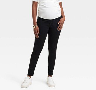 High-Rise Over Belly Skinny Maternity Pants - Isabel Maternity by Ingrid & Isabel™ Black