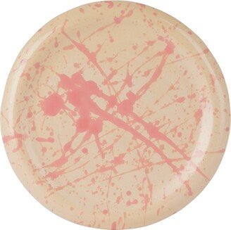 BOMBAC Off-White & Pink Splatter Plate