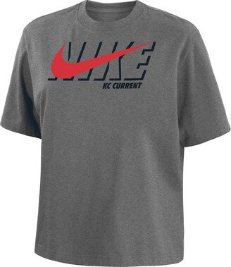 Kansas City Current Women's Soccer T-Shirt in Grey