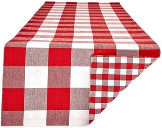 Reversible Gingham - Buffalo Check Table Runner, 14