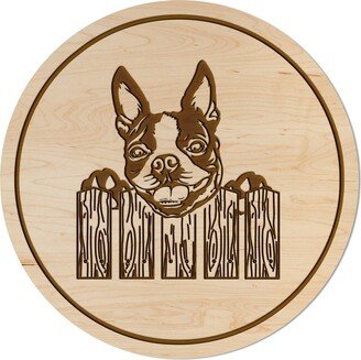 Dog Coaster - Multiple Breeds Available Crafted From Cherry Or Maple Wood-AE