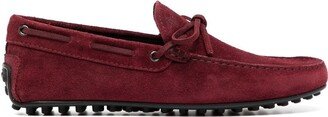 Bow-Detail Suede Loafers
