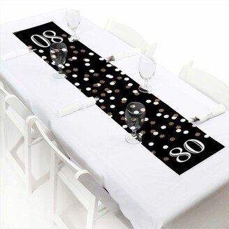 Big Dot Of Happiness Adult 80th Birthday - Gold - Petite Party Paper Table Runner - 12 x 60 inches