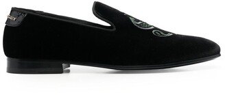 Money velvet loafers