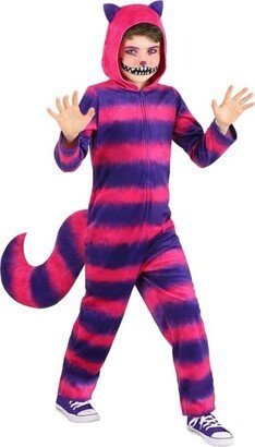 HalloweenCostumes.com X Large Cheshire Cat Kid's Jumpsuit., Purple/Pink