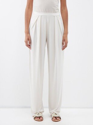 Pleated Jersey Suit Trousers