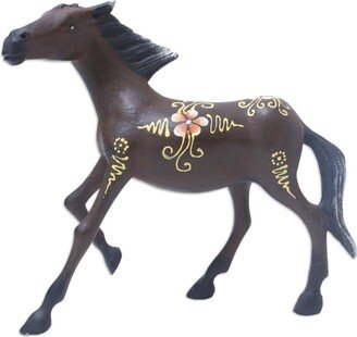 Handmade Mighty Horse Wood Figurine