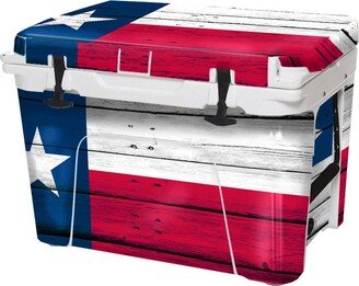 Custom Cooler Vinyl Wrap Skin Decal Fits Yeti Roadie 48 Wheeled | Cooler Not Included Personalized - Full Texas Flag Patriotic Americana