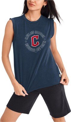 Women's Sport Navy Cleveland Guardians Madison Tri-Blend Tank Top