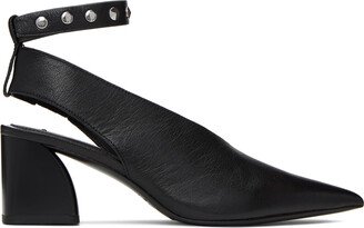 Black Victory Slingback Heels