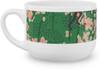 Mugs: Bengal Maya Monkey - Multi Latte Mug, White, 25Oz, Green