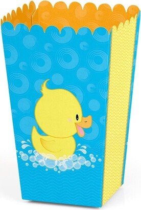 Big Dot Of Happiness Ducky Duck - Baby Shower or Birthday Favor Popcorn Treat Boxes - Set of 12