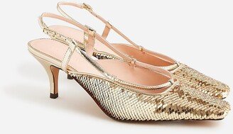 Leona slingback heels with paillettes