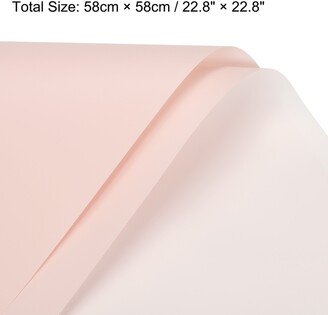 Unique Bargains Double Sided Color Flower Wrapping Paper Pink+White 22.8