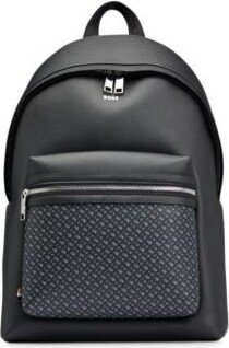 Structured backpack with monogram detailing