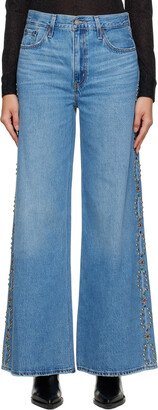 Blue Studded Jeans