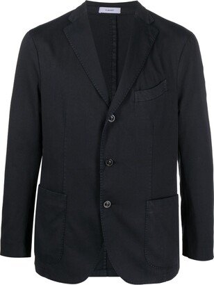 Single-Breasted Cotton Blazer-AM