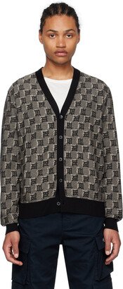 Black & Beige Monogram Cardigan-AA