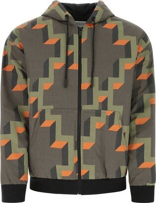 All-Over Cross Zipped Hoodie