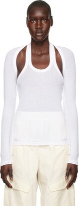 White Modular Long Sleeve T-Shirt