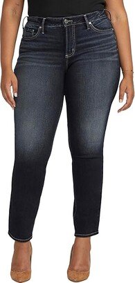 Plus Size Suki Mid-Rise Straight Leg Jeans W93413EDB482 (Indigo) Women's Jeans