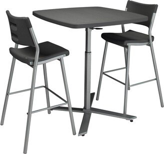 National Public Seating NPS Cafe Time Table and 4 Stools Set