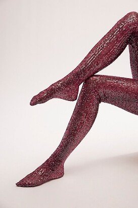 Snakeskin Sequin Tights by at Free People-AA