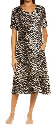 Animal Print Maternity/Nursing Sleep Shirt