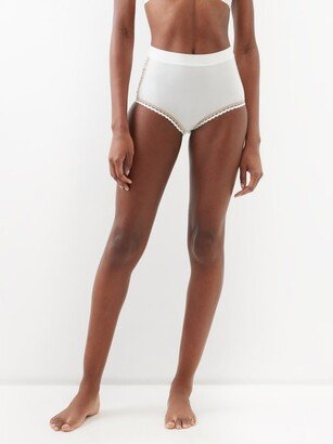 Tempo Lace-trim High-rise Briefs-AA